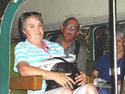 #24 Bonnie Sharp, Jim Burroughs, and Lynn Horne enjoying the comfort of a plush CH34.