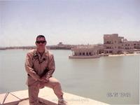 CPT Huggins at Iraq palace